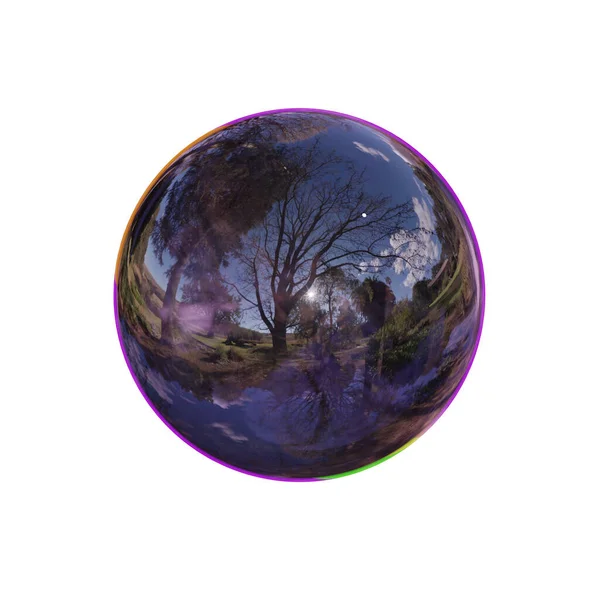 Purple Planet Earth Isolated White Background — Stock Photo, Image