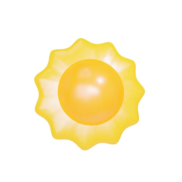 黄色の太陽の黄金の殻白い背景にベクトル — ストック写真
