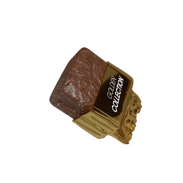 Chip Chocolate Cartão Crédito Isolado Fundo Branco — Fotografia de Stock