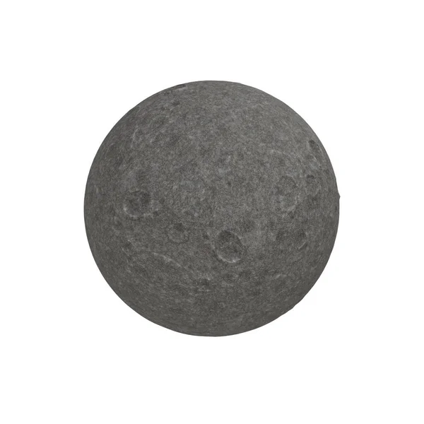 Круглый Серый Каменный Шар Белом Фоне — стоковое фото