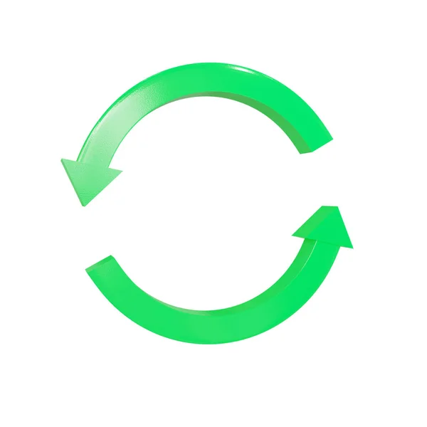 Icona Freccia Verde Sfondo Bianco — Foto Stock