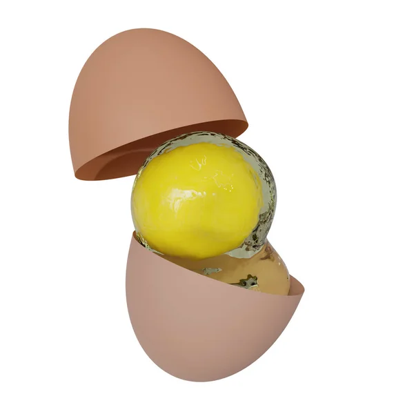 Egg Glass Bowl White Background — 图库照片