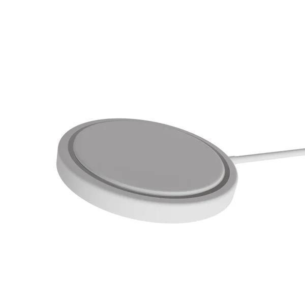 薄い背景にスプーン付きの白いプレートの3Dレンダリング — ストック写真