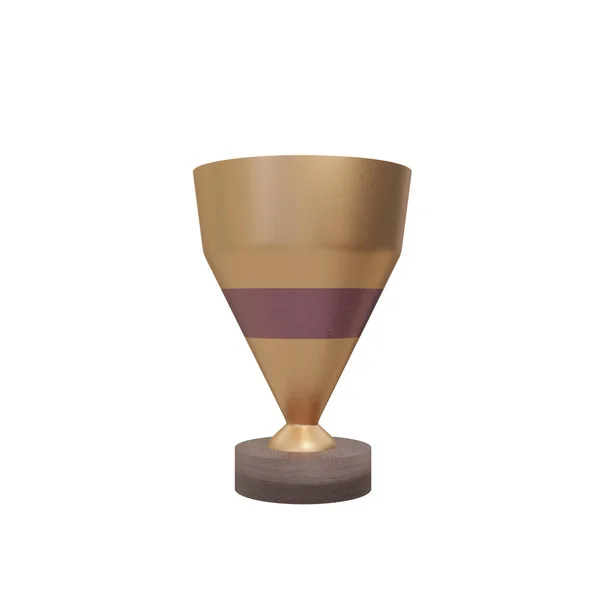 3d render of a trophy isolated on white background