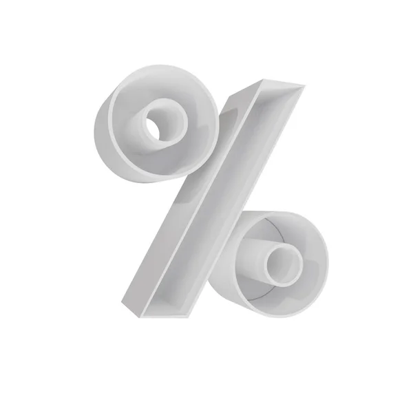 Renderização Símbolo Percentual — Fotografia de Stock