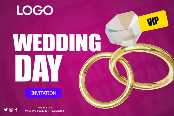 Mutlu alyanslar ve pembe bir arka planda nişan yüzüğü.