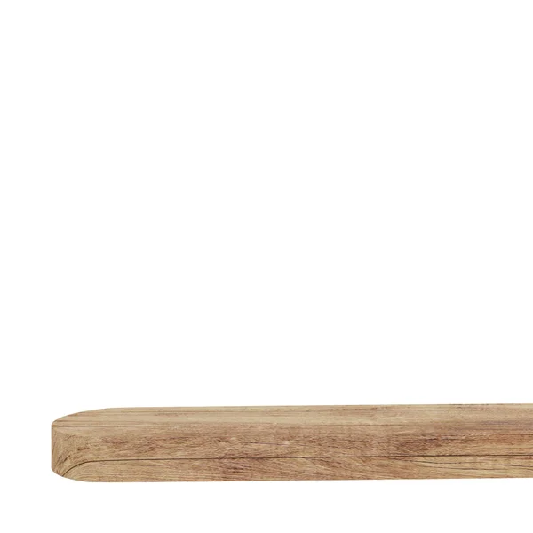 Dřevěná Deska Izolované Bílém Pozadí — Stock fotografie
