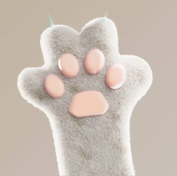 Sevimli bir kedinin 3 boyutlu görüntüsü