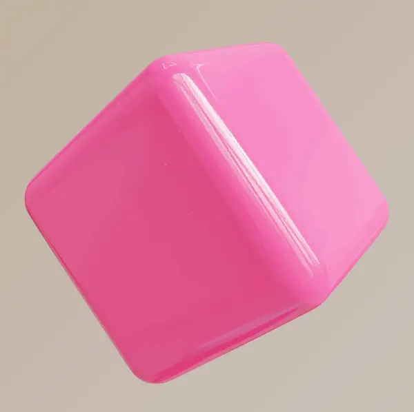 Pembe küp 3 boyutlu