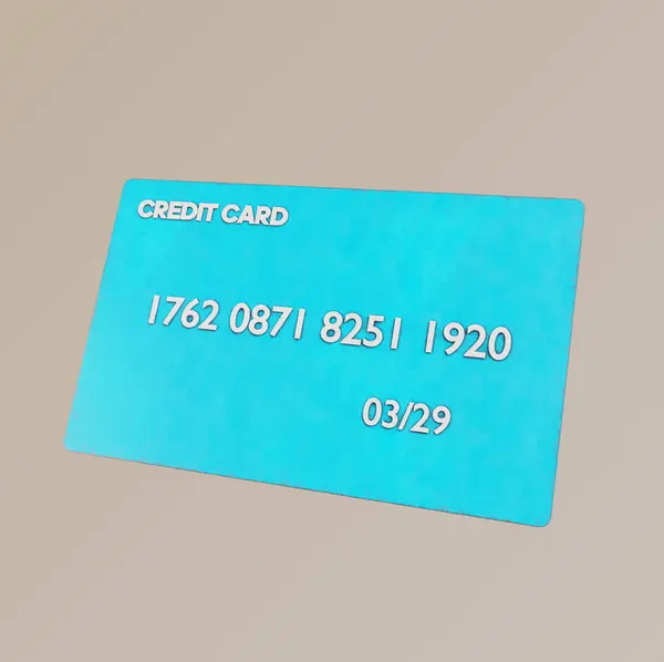 Gri arkaplanda izole edilmiş kredi kartları 3 boyutlu görüntüleme