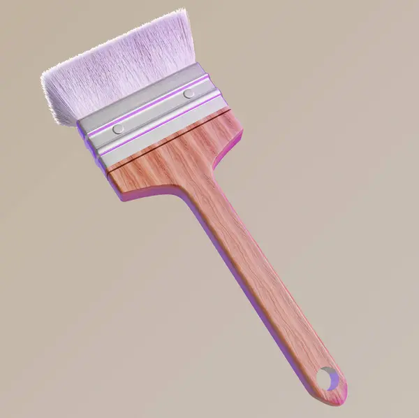 Tahta sapı için 3 boyutlu bir fırça.