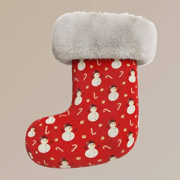 Kırmızı kürk şapkalı Noel botları beyaz arka planda izole edilmiş..