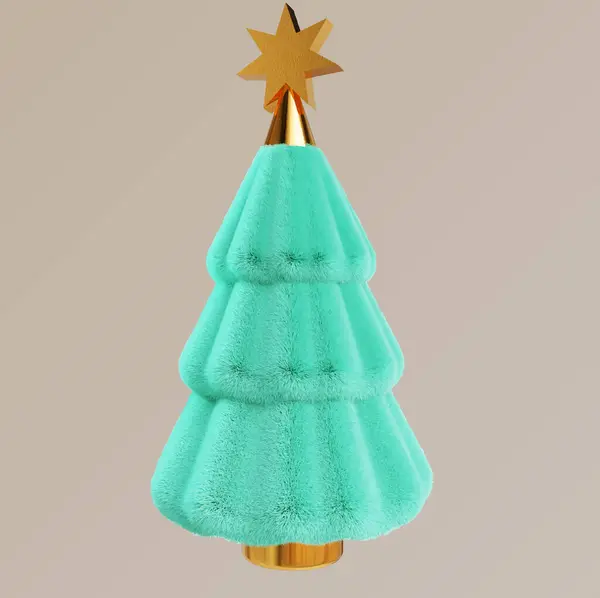 Beyaz arka planda noel oyuncağı. Noel konsepti. 3 d