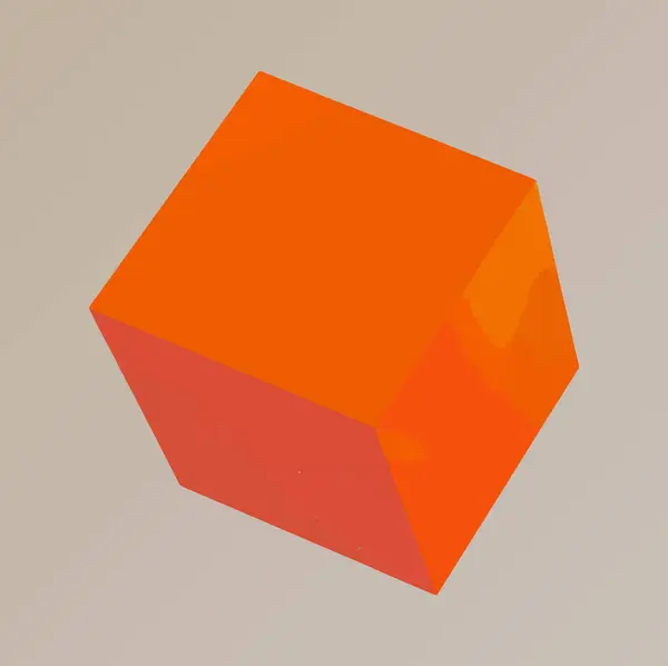 turuncu küp 3 boyutlu resimleme