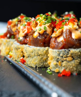 Japon taze rulo yakın çekim sergi olarak