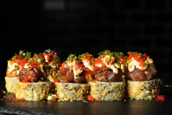 Japon taze rulo yakın çekim sergi olarak