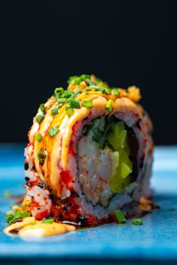 Japon taze rulo yakın çekim sergi olarak