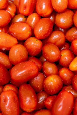 Kiraz domates dokusu makro kırmızıyı kapat