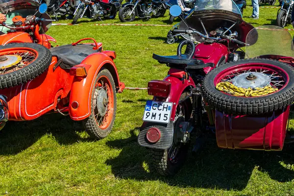 Açık hava motor fuarında Retro motorsikletler