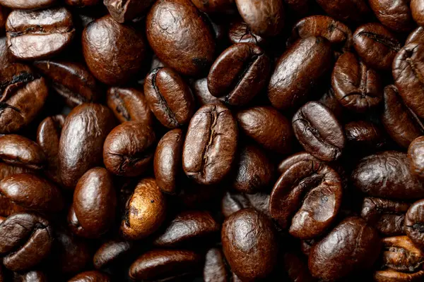 Kahve çekirdekleri makro dokuyu kapatır.