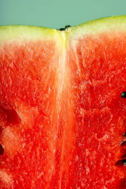 Sulu olgun karpuz dokuyu kapatma sanatı