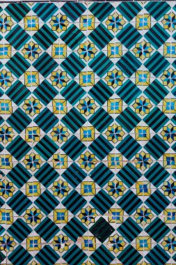 Portekiz seramik azulejo fayans dokusu elementi kapat