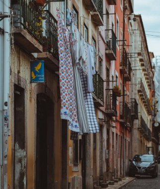 Lizbon şehrinin kuytu köşeleri, Portekiz, otantik, gerçek, atmosferik
