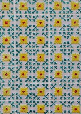 Portekiz seramik azulejo fayans dokusu elementi kapat