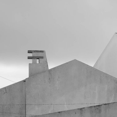 Portekiz Sines şehrinin siyah beyaz geometrisi