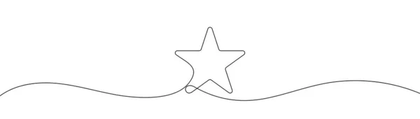 Hand Draw Doodle Stars Illustration Continuous Line Arts Style Vector — Vettoriale Stock