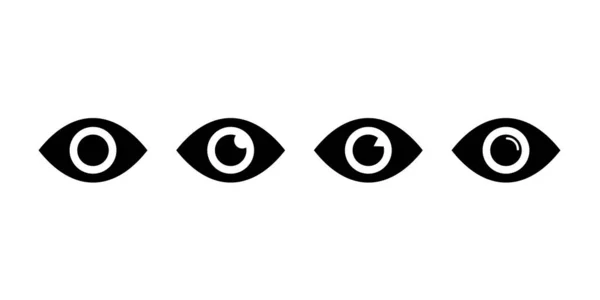 Εικονίδιο Γραμμής Ματιών Ανοιχτά Μάτια Different Επίπεδη Ένδειξη — Διανυσματικό Αρχείο