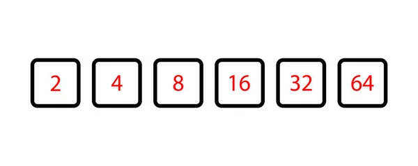 游戏骰子设置在白色背景上孤立 平面和线性设计中的一组骰子从1到6 — 图库矢量图片