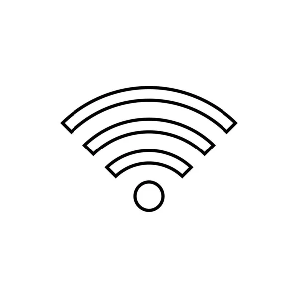 Wifi Icon 拐角处黑色灰白色背景 — 图库矢量图片