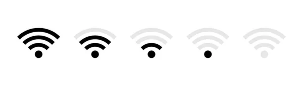 Wifi Icon Abgerundete Ecken Schwarz Grau Weißer Hintergrund — Stockvektor