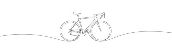 Kontinuierliche Einspurige Linie Klassisches Fahrrad Linienkunst — Stockvektor