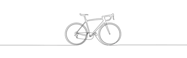 Kontinuierliche Einspurige Linie Klassisches Fahrrad Linienkunst — Stockvektor
