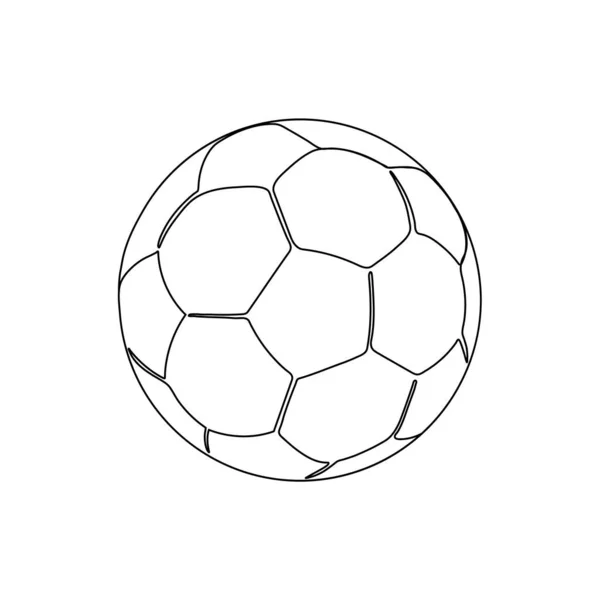 足球或足球病媒横幅 足球体育赛事 一张连续的线条图 — 图库矢量图片