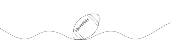 American Football One Line Drawing White - Stok Vektor