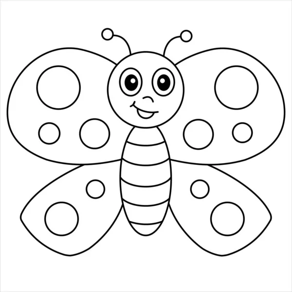 재밌는 모양의 Cute Butterfly Cartoon Vector Illustration Children 취학전 벡터 그래픽