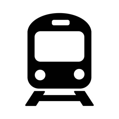 Simge Simgesi Basit Vektörü. Lokomotif İşareti Hattı. Modern Ulaşım Sembolü. Uygulamalar ve Web siteleri için Demiryolu İstasyonu