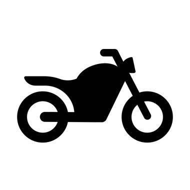 Motosiklet Simgesi Vektör İllüstrasyonu. Beyaz arka planda izole edilmiş bisiklet. Motosiklet piktogramı. Spor Bisikleti Basit Vektör İşareti