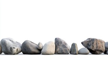 rocks weathered stones standing alone on white background. clipart