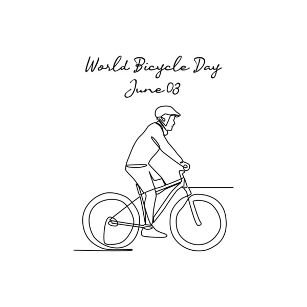 stock vector line art of world bicycle day good for world bicycle day celebrate. line art. illustration