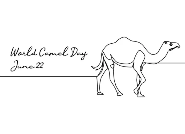 stock vector line art of world camel day good for world camel day celebrate. line art. illustration.