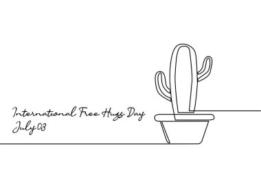 Uluslararası özgür kucaklaşma sanatı uluslararası ücretsiz kucaklaşma günü için iyidir. çizgi sanatı. resimleme.