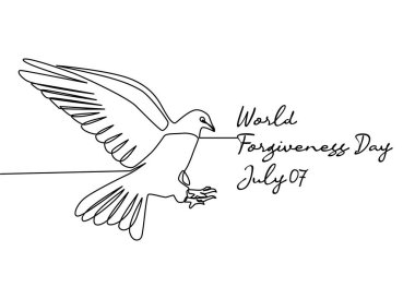 Dünya affetme günü, dünya affetme günü kutlaması için iyidir. çizgi sanatı. resimleme.