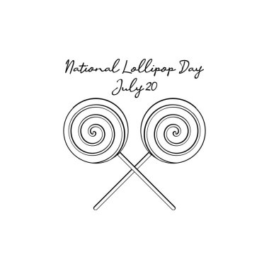 Ulusal lolipop günü serisi ulusal lolipop günü kutlamaları için iyidir. çizgi sanatı. resimleme.