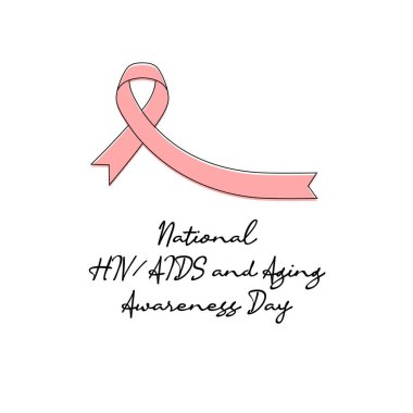 Ulusal HIV AIDS ve Yaşlanma Bilinci Günü çizgi sanatı Ulusal HIV AIDS ve Yaşlanma Bilinci Günü kutlamaları için iyidir. satır sanatı.