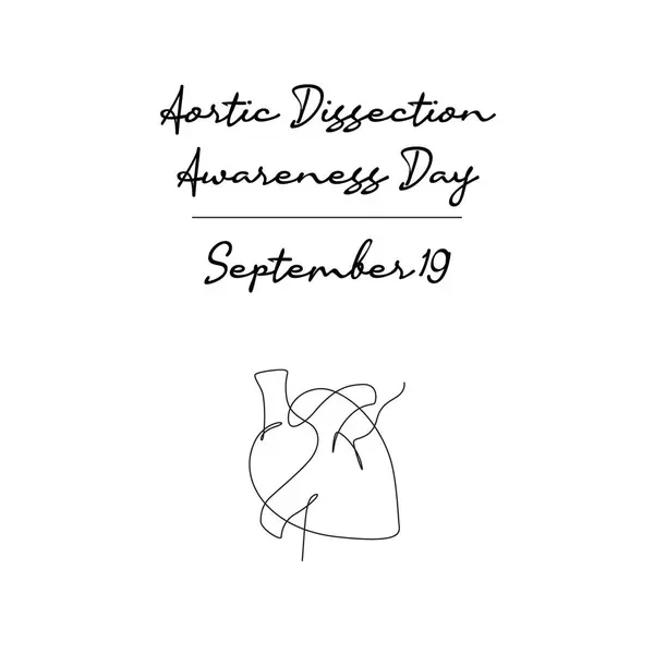 stock vector line art of Aortic Dissection Awareness Day good for Aortic Dissection Awareness Day celebrate. line art.