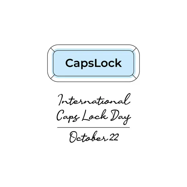 stock vector line art of International Caps Lock Day good for International Caps Lock Day celebrate. line art.